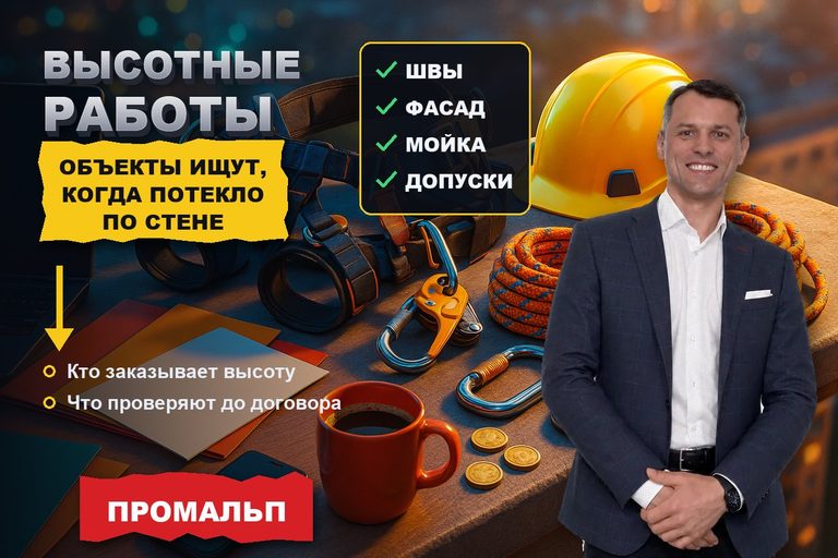 Продвижение сайта промышленного альпинизма: объекты ищут, когда потекло по стене