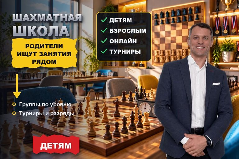 Продвижение сайта шахматной школы: ребёнка записывают по возрасту и району, взрослый ищет тренера