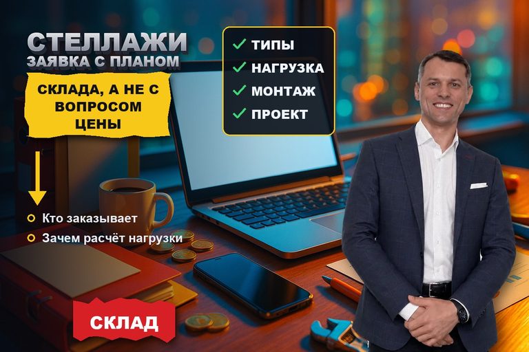 Продвижение сайта складских стеллажей: заявка приходит с планом склада