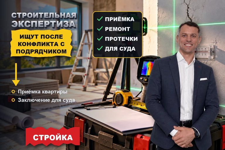 Продвижение сайта строительной экспертизы: ищут по беде и цели — «приёмка квартиры», «трещина в стене», «для суда»