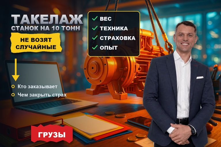 Продвижение сайта такелажных работ: станок на 10 тонн не возят случайные