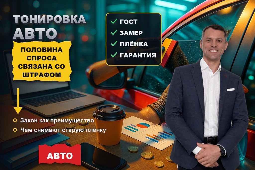 Продвижение сайта тонировки авто: половина спроса связана со штрафом