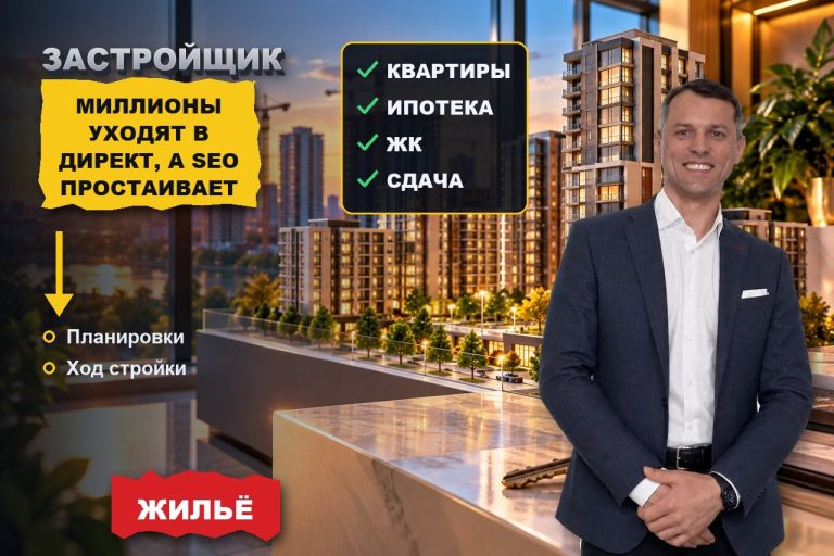 Застройщик сливает миллионы на Директ, а SEO по новостройкам простаивает