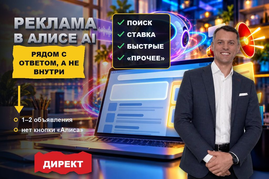 Реклама в Алисе AI: как объявления Директа попадают в ответ нейросети